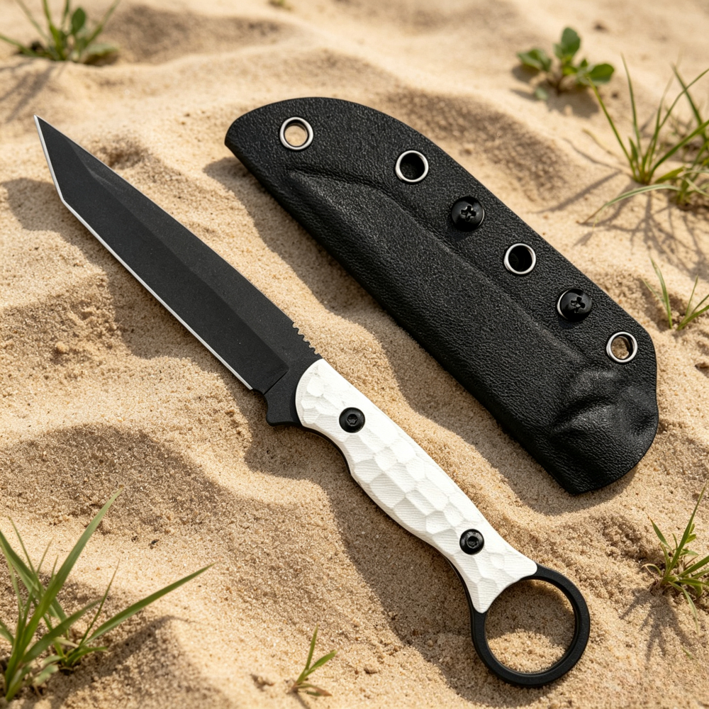 Bushcraft Knife Fixed - Lightweight Outdoor Camping Straight Knife Handmade