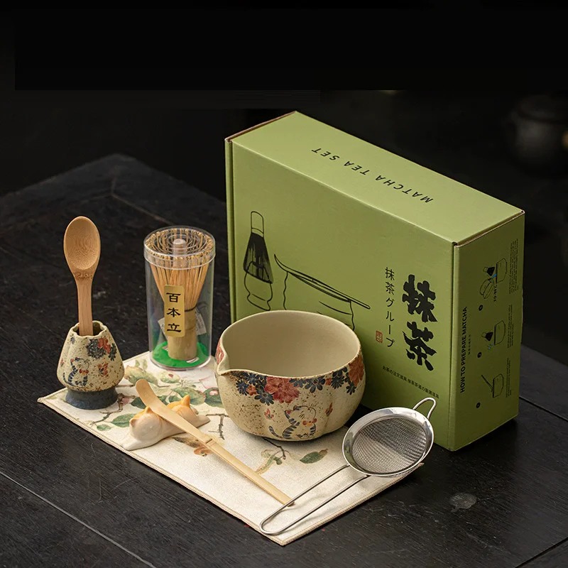 Fire Starting Kit - 8PCS Japanese Flint red Matcha Making