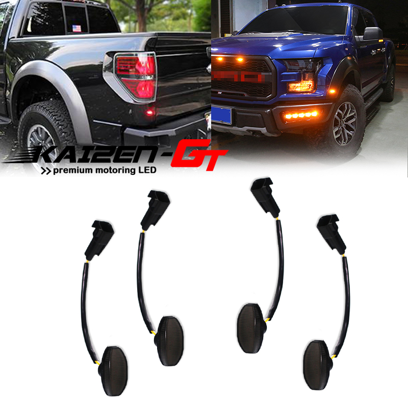 Signal Flare Kit - 4PCS Smoked Lens Front Amber &