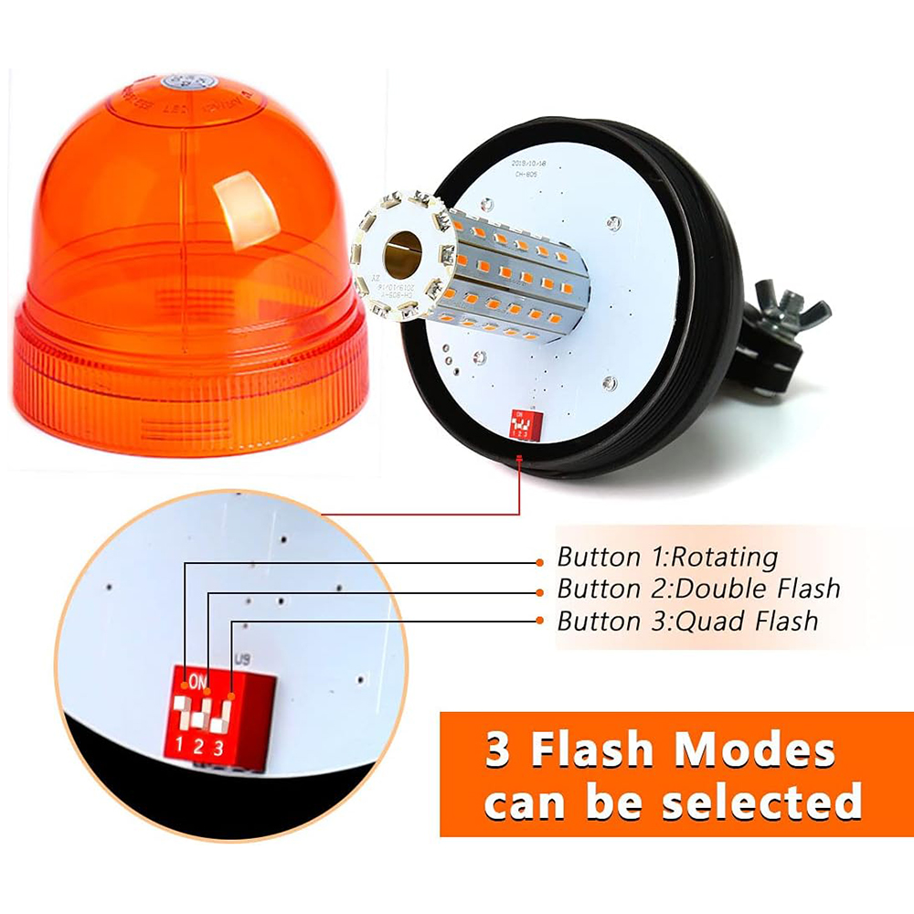 60 LED Amber Tractor Motorcycl - огляд і ціна Sos Light Strobe