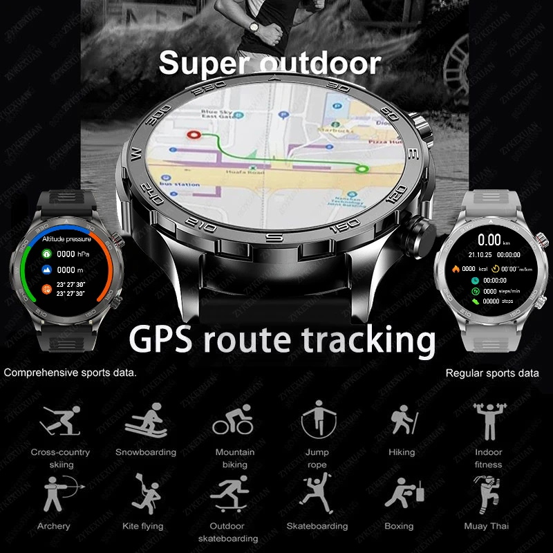 New GPS Track Smart Watch Men  - огляд і ціна Compass Lensatic