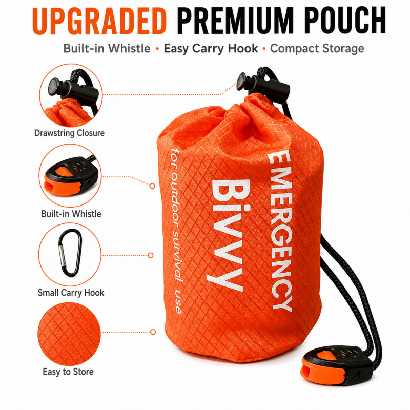 2 Pack Emergency Sleeping Bag, - огляд і ціна Emergency Whistle Loud