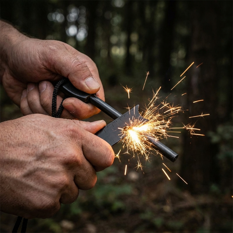 Multi-Function Wooden Handle M - огляд і ціна Magnesium Fire Starter