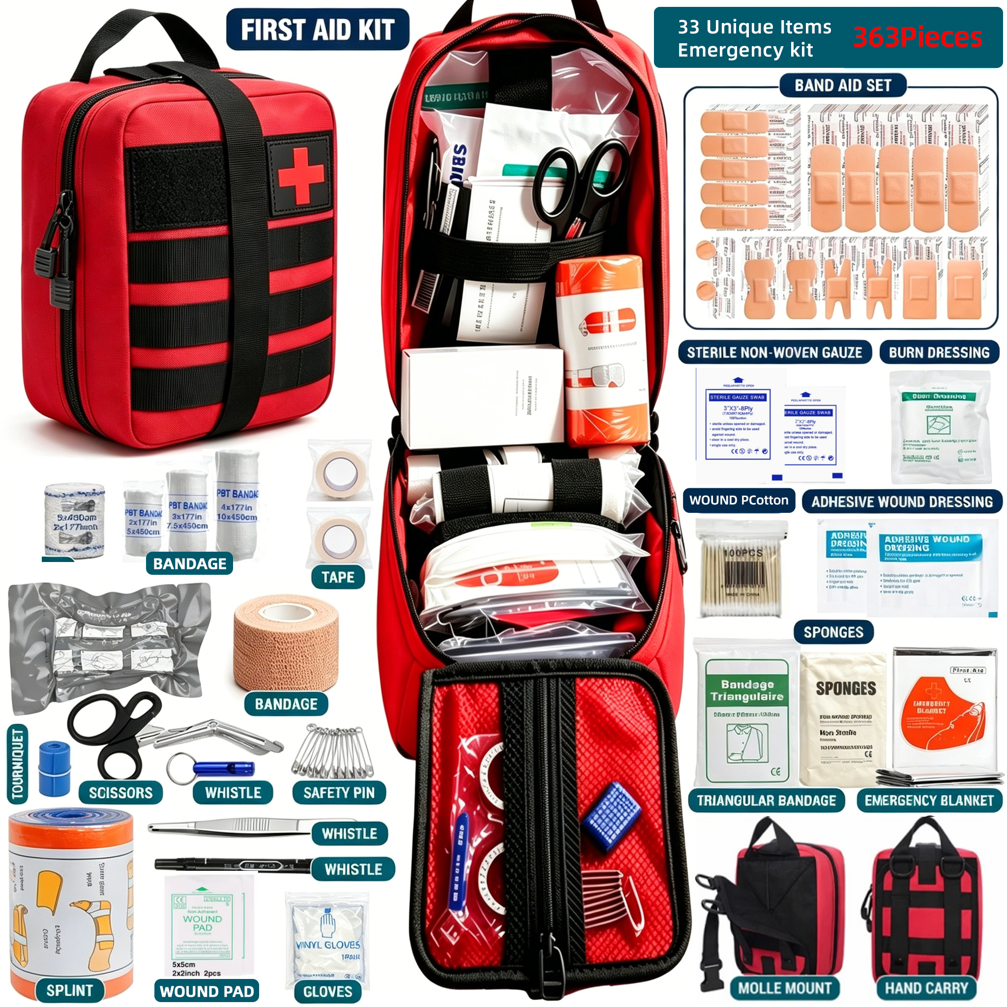 363pcs Portable First Aid Kit  - огляд і ціна Bivy Bag Emergency