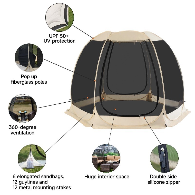 Hot Sale 6 Sided Mesh Screen P - огляд і ціна Emergency Mylar Tent