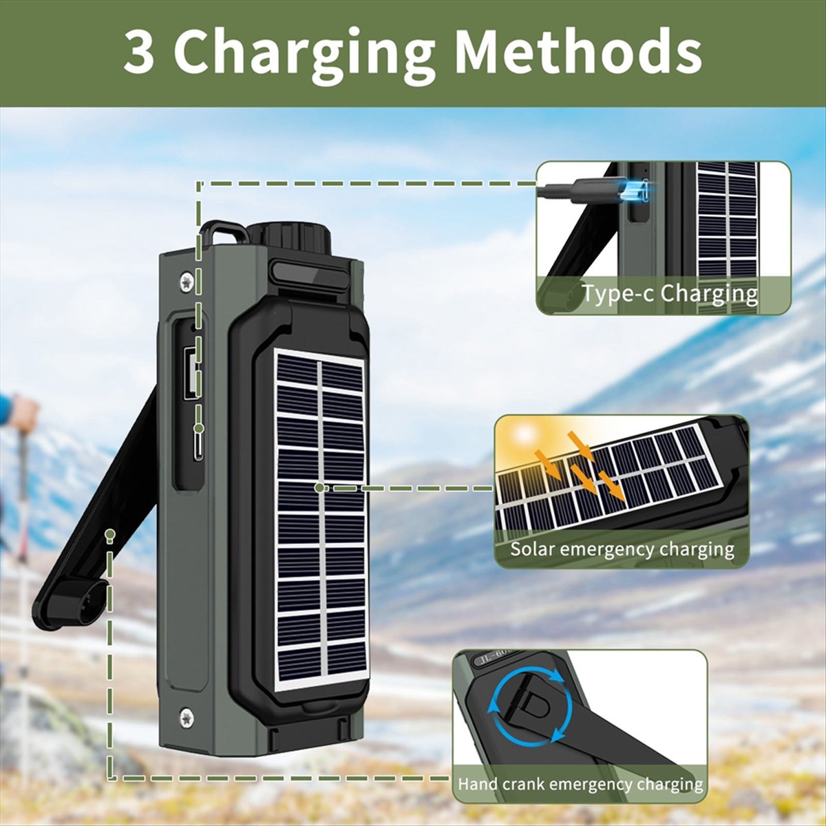 A26Z Portable Solar Radio, Eme - огляд і ціна Solar Emergency Charger