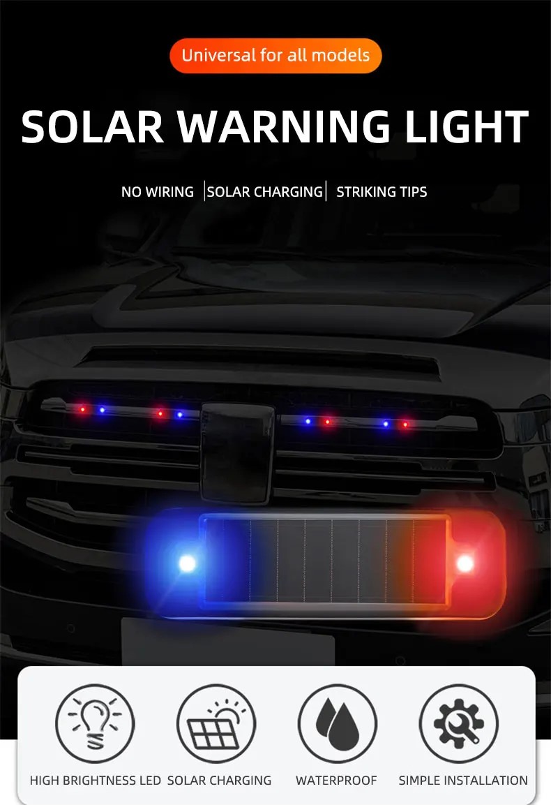 LED Solar Power Car Warning Li - огляд і ціна Sos Light Strobe