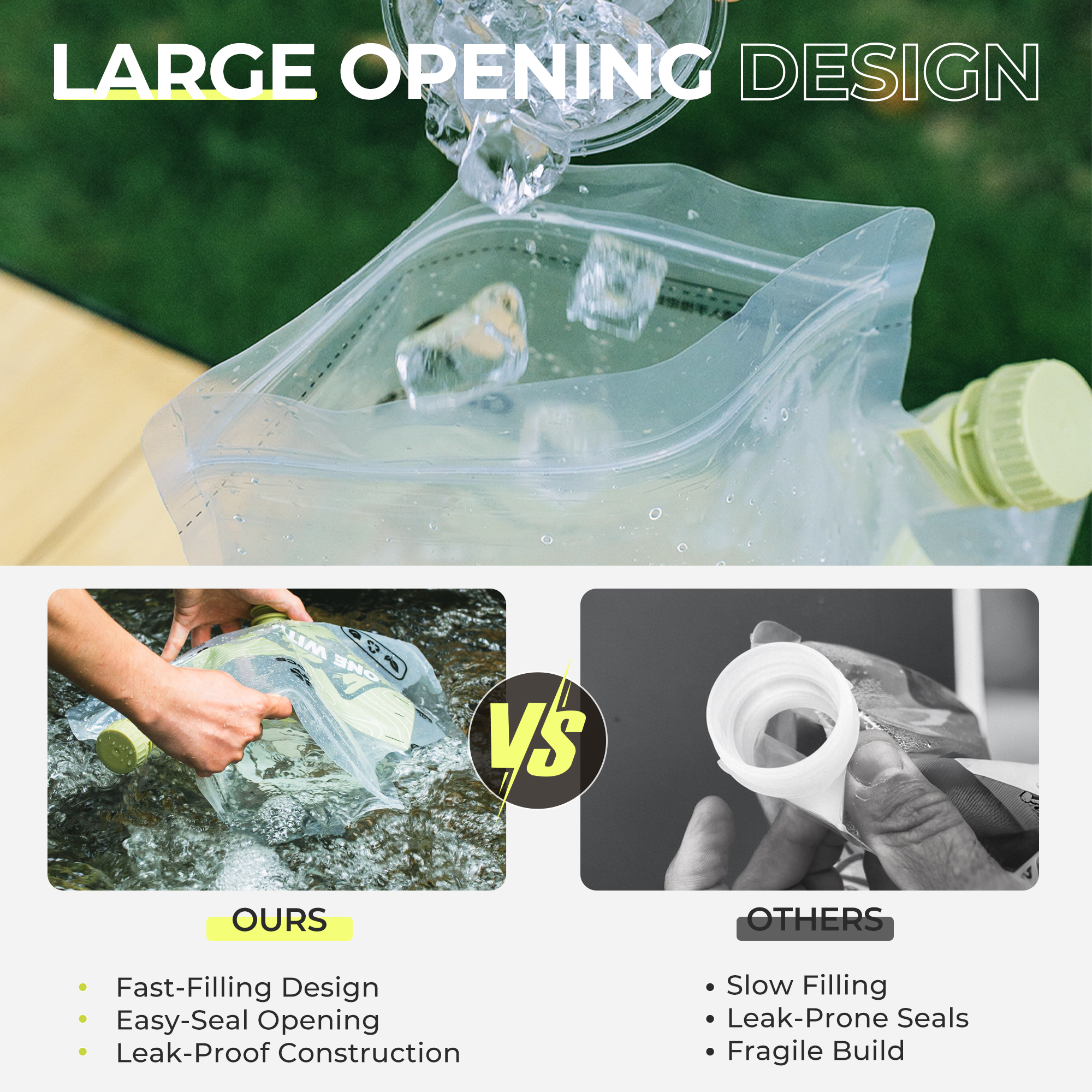 8L ALOCS Camping Water Bladder - огляд і ціна Water Bag Collapsible