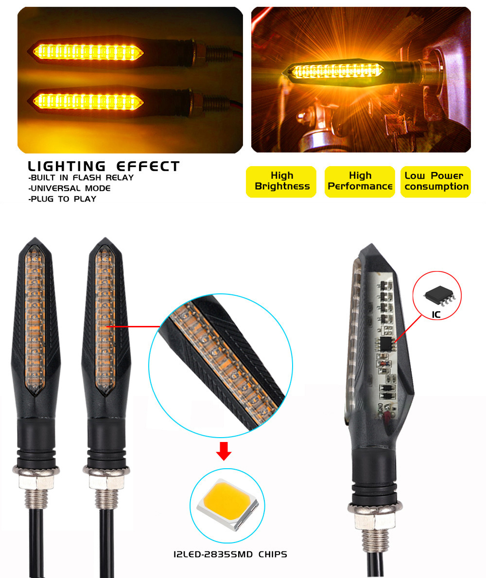 4PCS 12V Motorcycle LED Turn S - огляд і ціна Sos Light Strobe