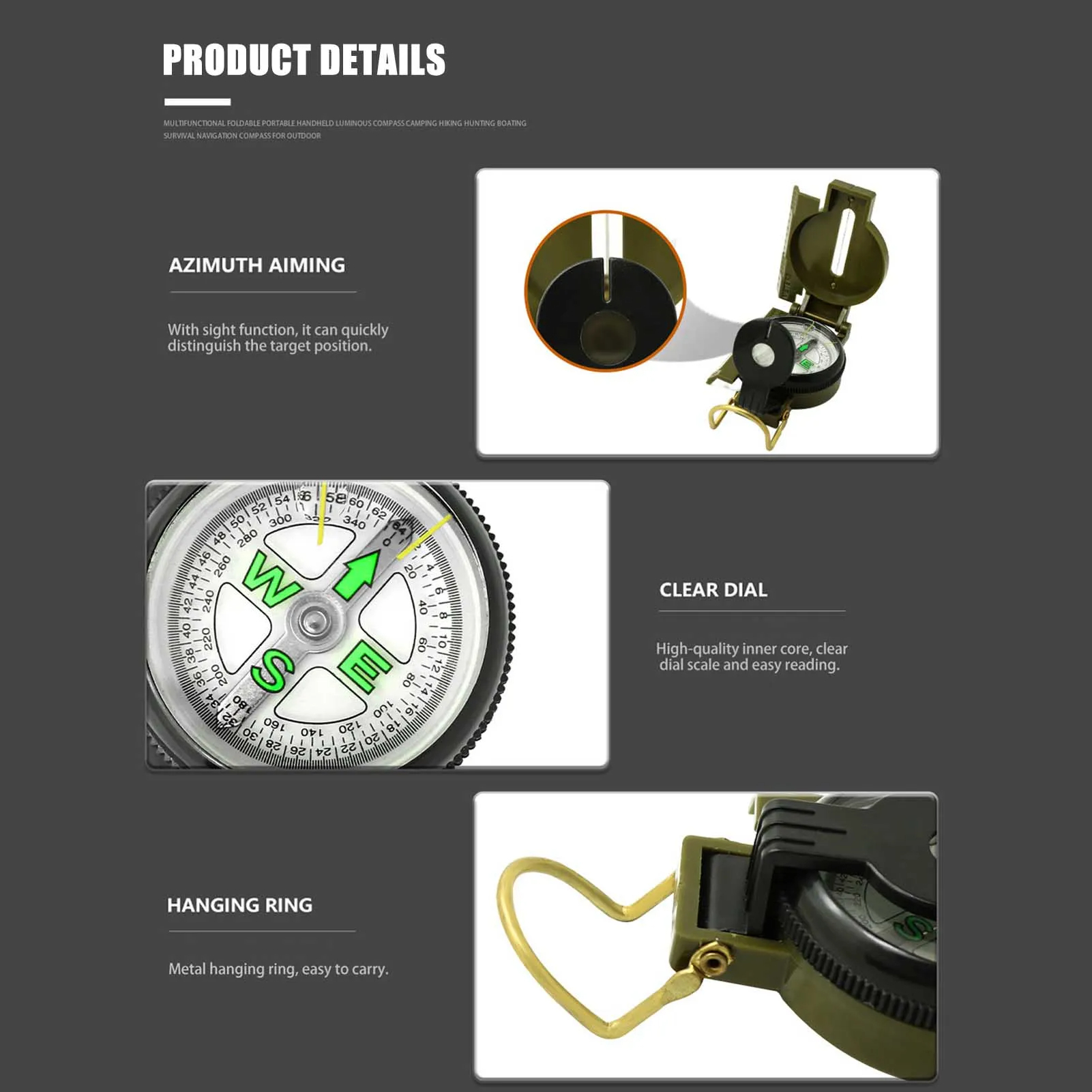 Portable Multi-functional Phos - огляд і ціна Compass Lensatic