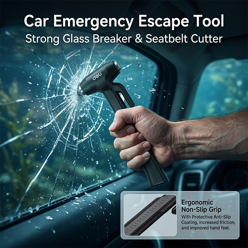 DELI Portable Car Safety Hamme - огляд і ціна Rescue Rope Throw