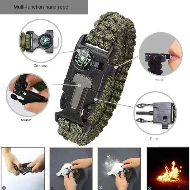 Five in One Compass Bracelet w - огляд і ціна Fire Starting Kit
