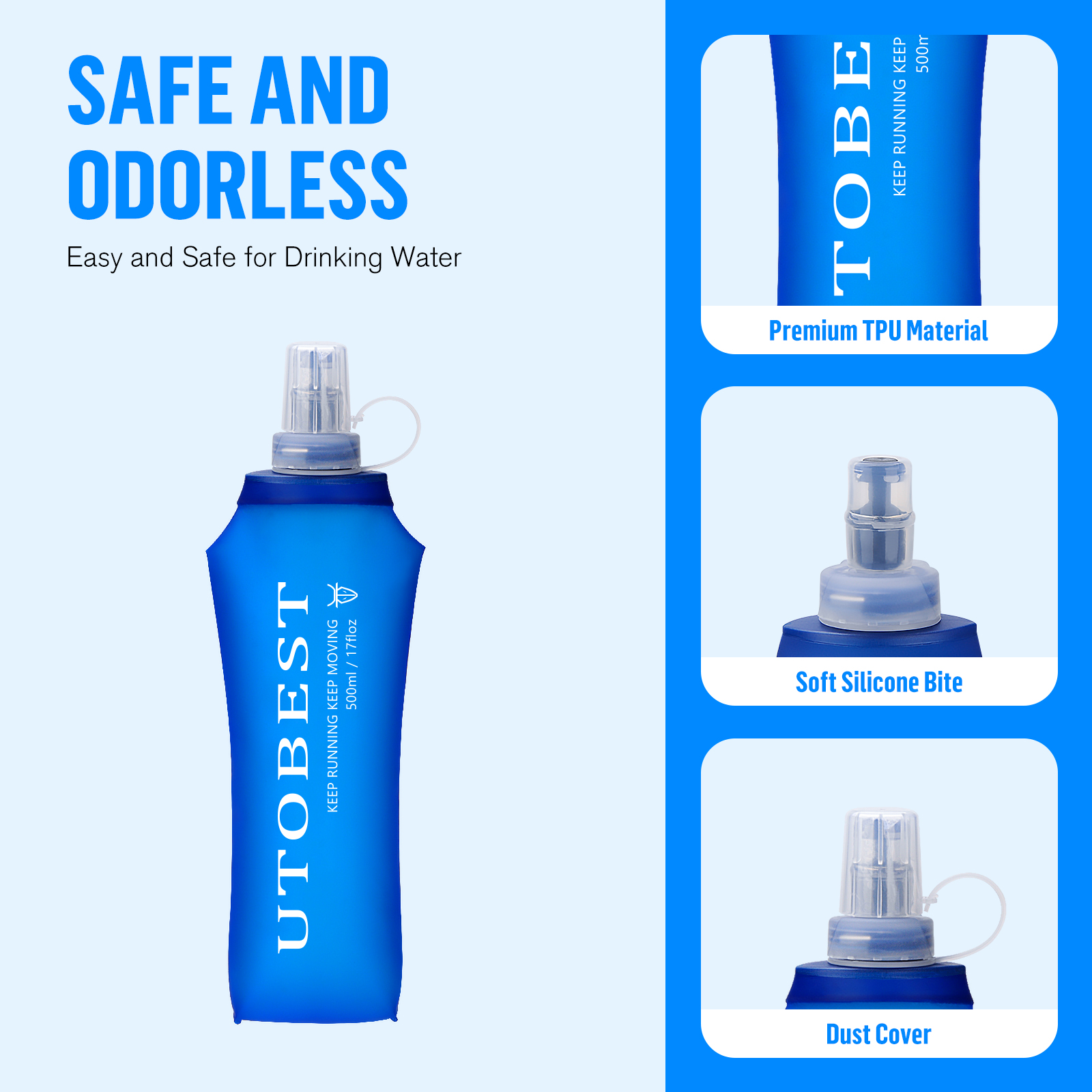 UTOBEST 250ml 350ml 500ml Soft - огляд і ціна Water Bag Collapsible