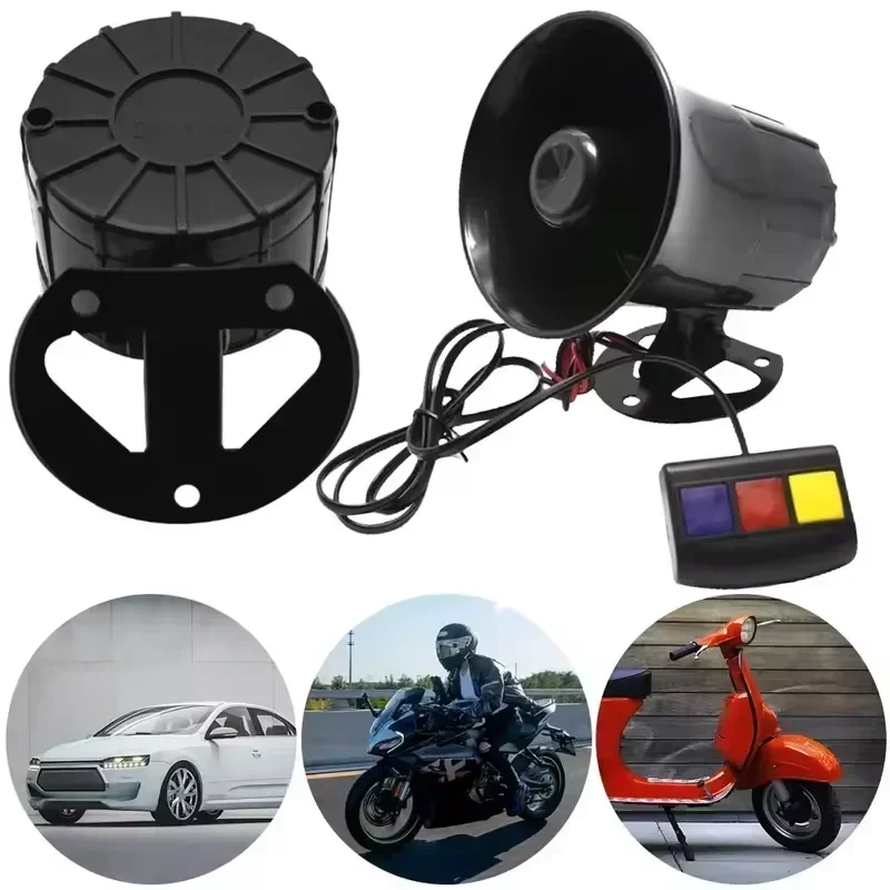 12V 3 Tone Sound Loud Car Horn - огляд і ціна Emergency Whistle Loud