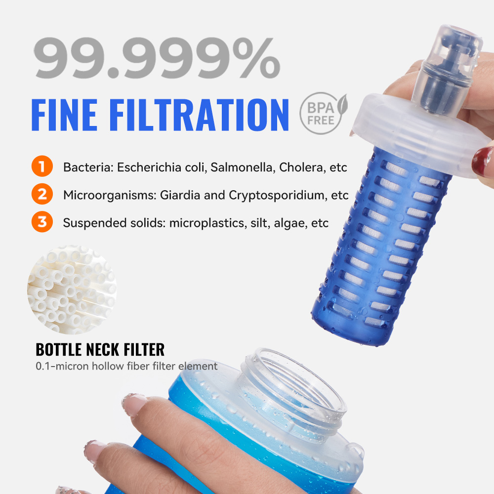 WRELS Water Filter Bottle Coll - огляд і ціна Water Bag Collapsible