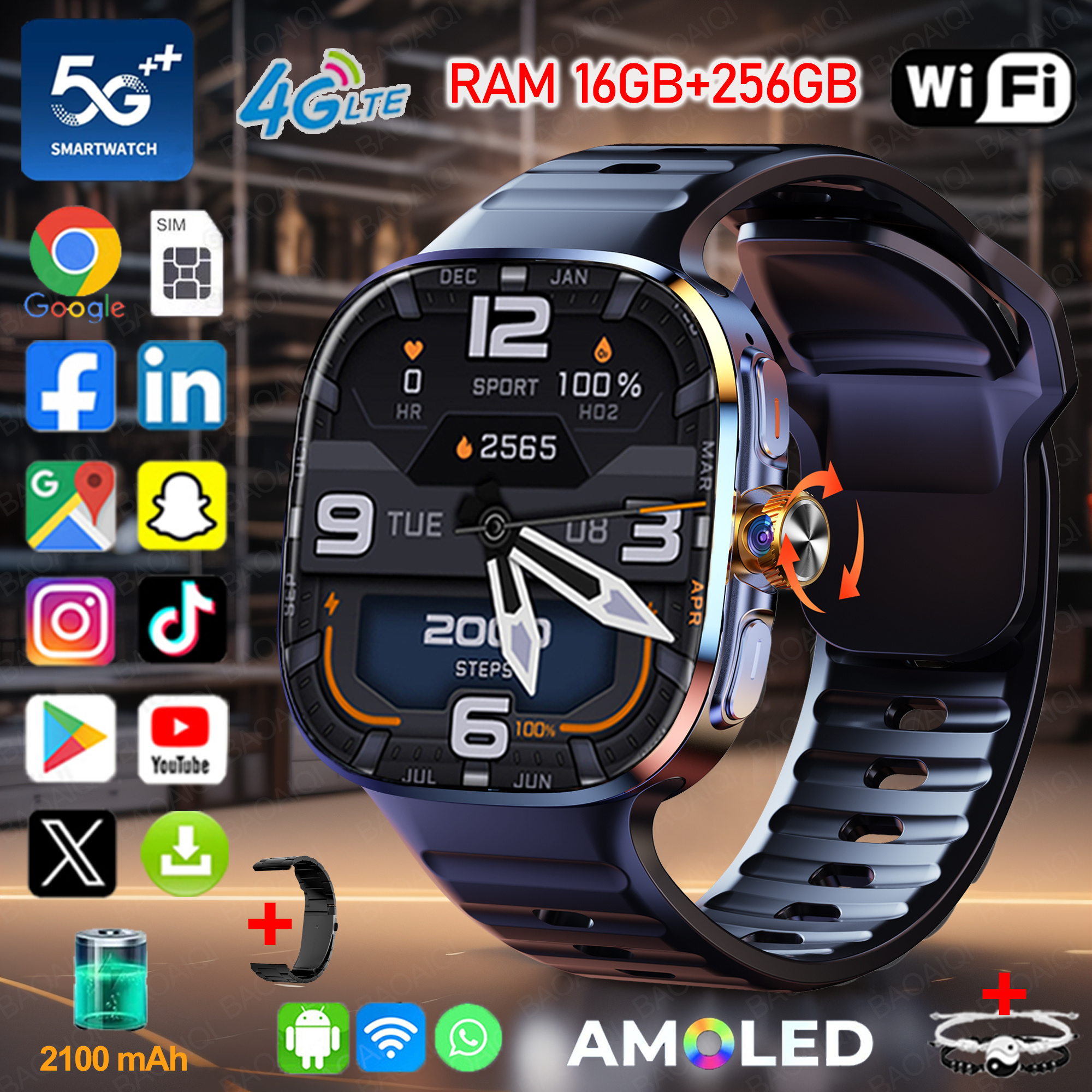 New Large Screen Smartwatch 4G - огляд і ціна Compass Lensatic
