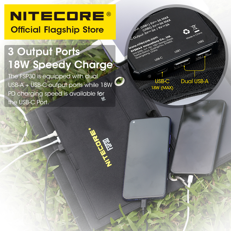NITECORE FSP30 30W Portable So - огляд і ціна Solar Emergency Charger