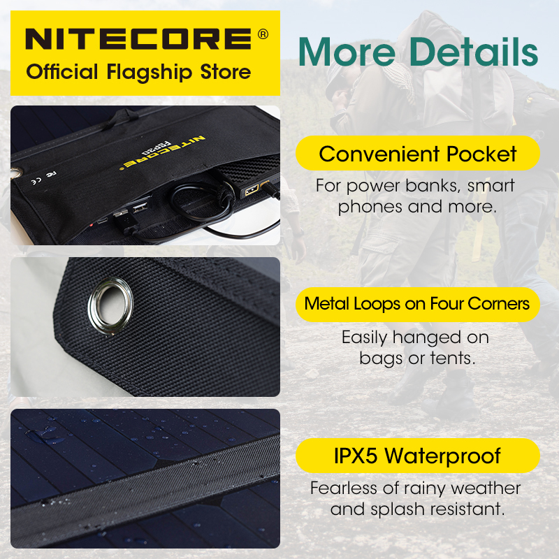NITECORE FSP30 30W Portable So - огляд і ціна Solar Emergency Charger